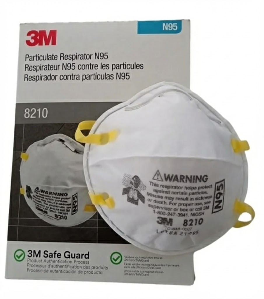 Cubrebocas 3M 8210 de polipropileno y poliéster 1 CAJA CON 20 unidades color blanco 3M