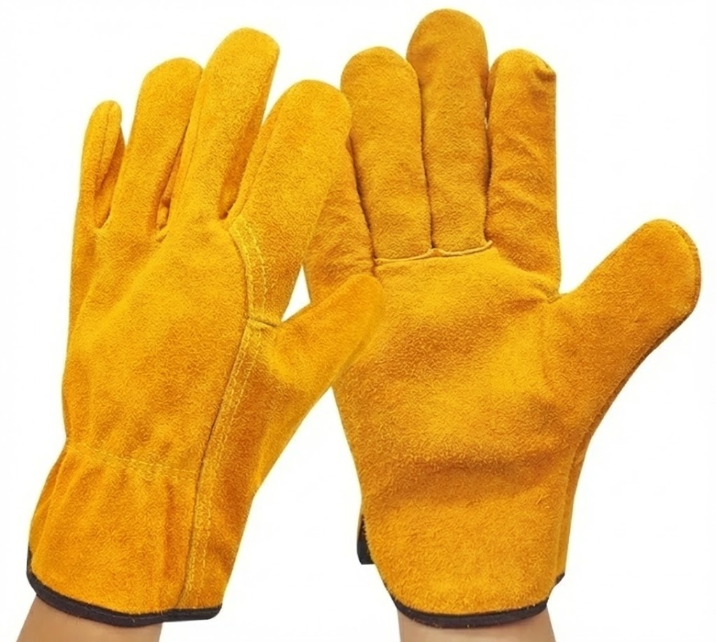 Guantes De Carnaza Cortos Pretul 23262 Para Soldadura Cuero bovino – Forro algodón