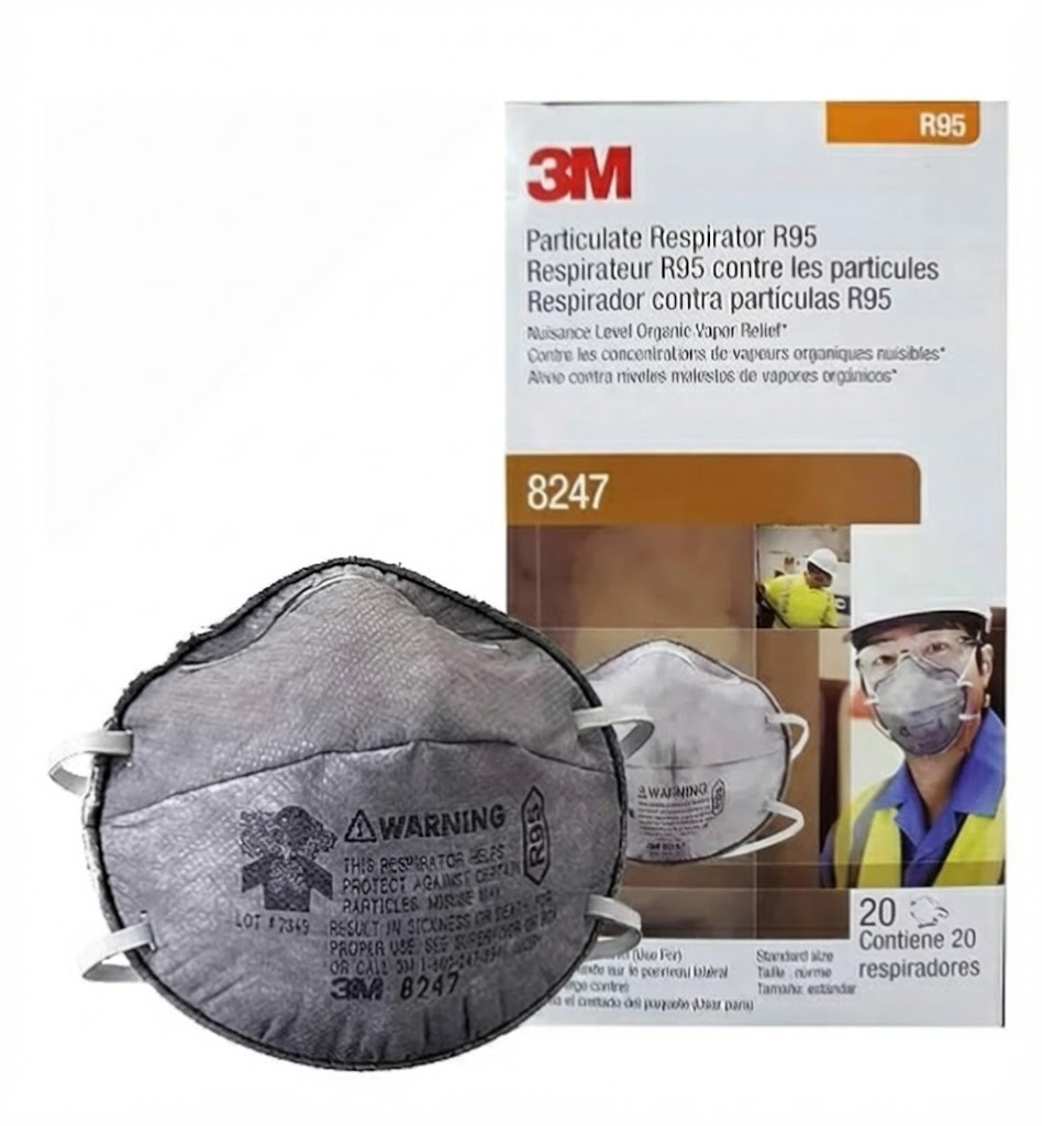 Respirador 3m R95 8247 P/partículas Y Vapores Orgánicos 20 Pzas. 3M